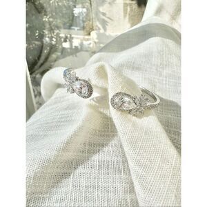 Nadri brilliant pear cut cubic zirconia statement bracelet